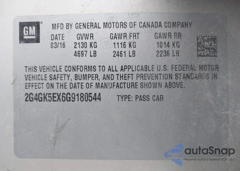 2016 Buick Regal Turbo from USA, damaged, VIN 2G4GK5EX6G9180544